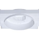 Caixa de luz para embutir painel LED 18W redondo suporte plastico Plasled.
