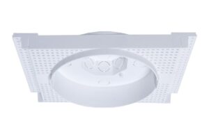 Caixa de luz para embutir painel LED 18W redondo suporte plastico Plasled.