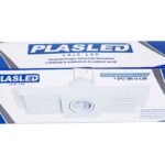 Embalagem do Kit Laje LED Plasled contendo uma caixa de passagem de embutir e spot MR16 de 4.5W.