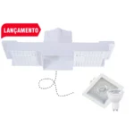 Caixa de luz para embutir spot LED recuado dicroica GU10 suporte plastico Plasled - Cianorte